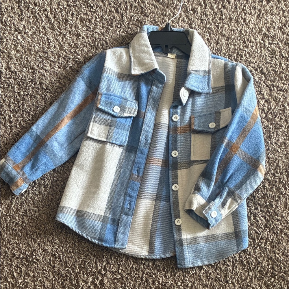 Kids Blue Plaid Jacket